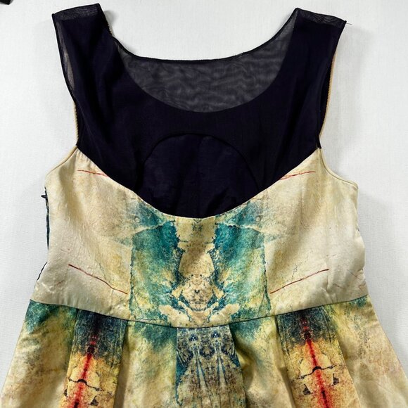 Anthropologie Bhanuni by Jyoti Villette Dress Beaded Watercolor Size 2 - Picture 10 of 11